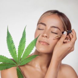 Girl gets beautiful skin with CBD oil to fight acne