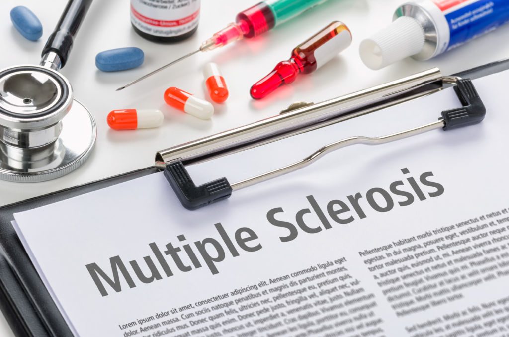 The,Diagnosis,Multiple,Sclerosis,Written,On,A,Clipboard